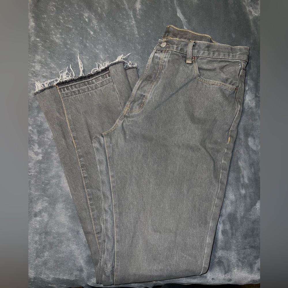 MNML Gray Straight Men Jeans